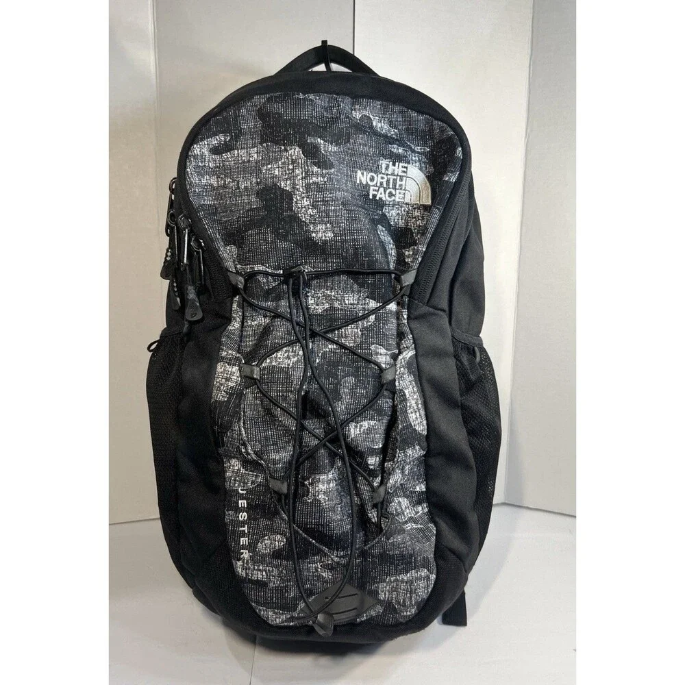 The North Face Jester NF0A3KV7 28L Backpack Black Gray Graphic FlexVent